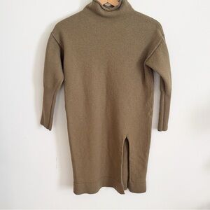 Artizia Wilfred olive green wool turtleneck knit sweater tunic size M